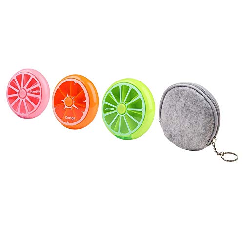 Morepack - Pastillero semanal para 7 días, 3 unidades, con 1 bolsa de almacenamiento de fieltro