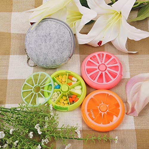 Morepack - Pastillero semanal para 7 días, 3 unidades, con 1 bolsa de almacenamiento de fieltro