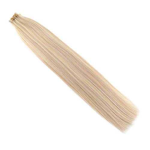 Moresoo Blonde Tape in Extensiones Adhesivas Pelo Natural 14 Pulgadas 100% Real Remy Seamless Skin Weft Tape in Hair Extensions Rubio P18/613 40g 20 Pcs