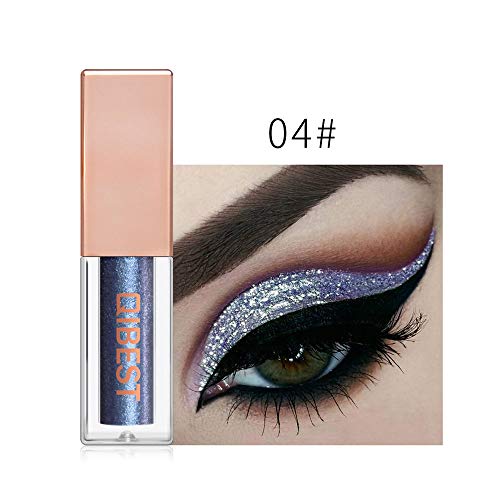 MORETIME sombra de ojos cosmética Shimmer Crema de Maquillaje con Color Cálido y Frío Metallic Shiny Smoky Eye Eyeshadow Glitter Eyeliner líquido 15 Color