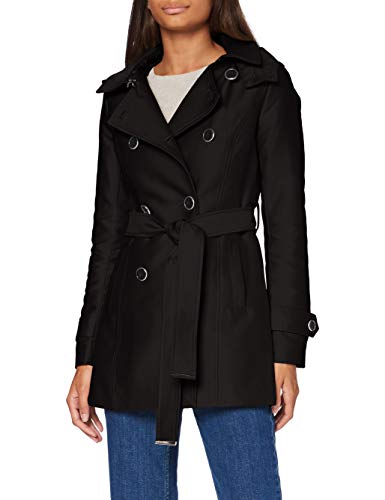 Morgan Trench mi-Long Gustav Gabardina, Negro, 38 para Mujer