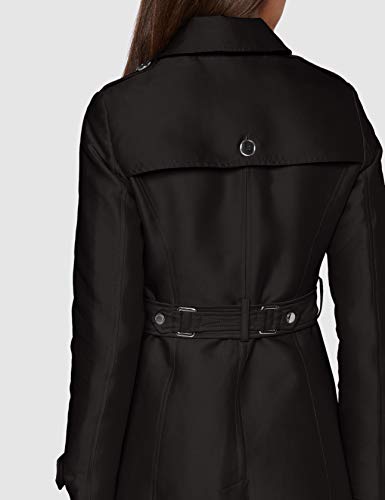 Morgan Trench mi-Long Gustav Gabardina, Negro, 38 para Mujer