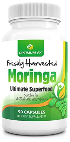 MORINGA Cápsulas 100% Moringa Olefeira Premium Cruda y Pura Cosechada Directamente Del Árbol De Moringa Detox Natural 90 Cápsulas Aptas Para Vegetarianos