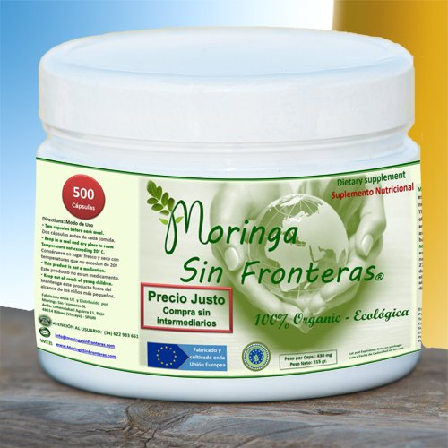 Moringa Ecologica Bote de 500 cápsulas