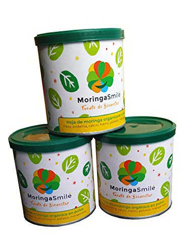 Moringa Ecologica Premium en Polvo - El arbol de la Vida - Superalimento, 22 beneficios para la salud, Proyecto Solidario en Africa (1 BOTE 80g)