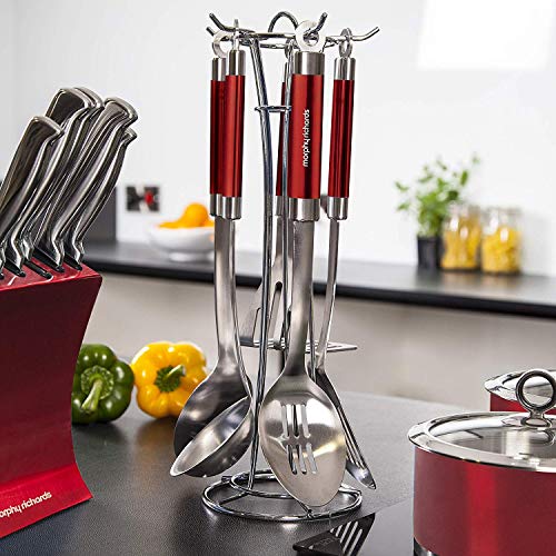 Morphy Richards 46821 - Utensilios de Cocina (5 Piezas), Color Rojo