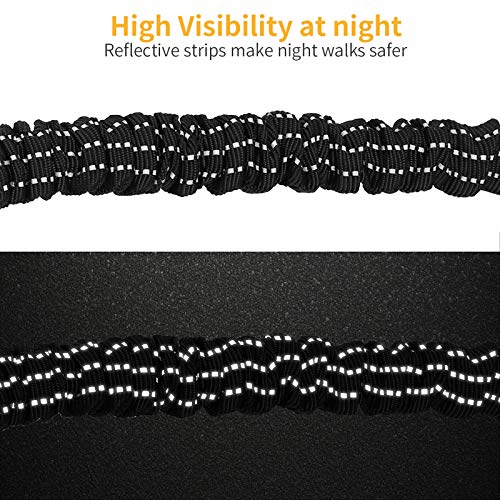 morpilot Correa para Perro Elástica, Correa de Nylon Reflectantes para Mascota Grande Mediano con Extensión Fuerte (Tensión Máxima hasta 80Kg) Correa con Mango Acolchado Suave+ Bolsa de Basura