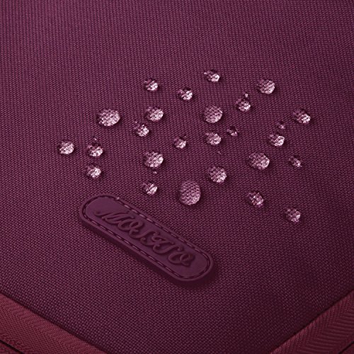 MOSISO Funda Blanda Compatible con 13-13,3 Pulgadas MacBook Air/MacBook Pro Retina/Ordenador Portátil, Poliéster Maletín Protectora Multifuncional Bolso, Vino Rojo