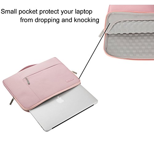 MOSISO Funda Blanda Compatible con MacBook Pro 16 Pulgadas/15 15.4 15.6 Pulgadas DELL Lenovo HP ASUS Acer Samsung Sony Chromebook, Poliéster Maletín Protectora Multifuncional Bolso, Rosado