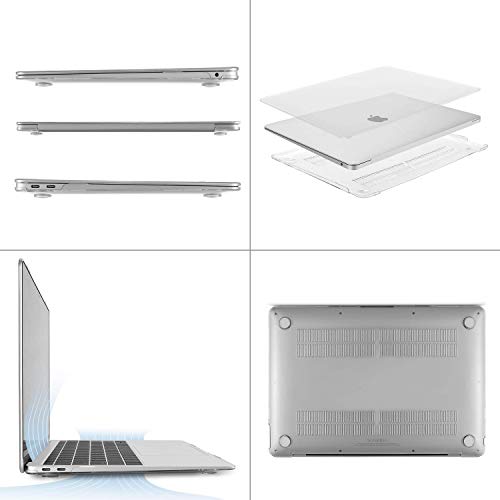 MOSISO Funda Dura Compatible con 2020 2019 2018 MacBook Air 13 Pulgadas A2179 A1932 con Pantalla Retina & Touch ID, Ultra Delgado Carcasa Rígida Protector de Plástico Cubierta, Cristal