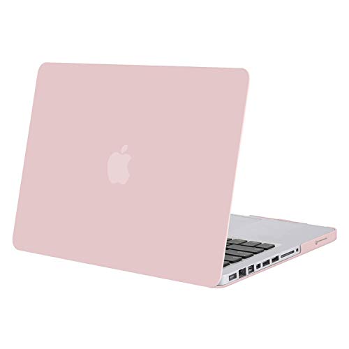 MOSISO Funda Dura Compatible con MacBook Pro 13 Pulgadas con CD-ROM A1278 (Versión 2012/2011/2010/2009/2008), Ultra Delgado Carcasa Rígida Protector de Plástico Cubierta, Cuarzo Rosa