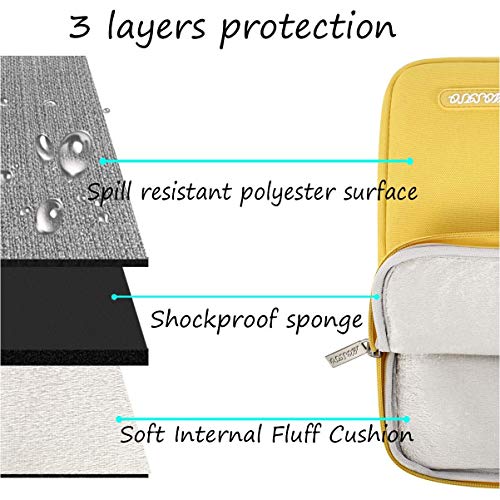 MOSISO Funda Protectora Compatible con 13-13,3 Pulgadas MacBook Air/Mac Pro Retina/2019 Surface Laptop 3/Surface Book 2, Bolsa Blanda de Repelente de Agua de Estilo Vertical, Amarillo