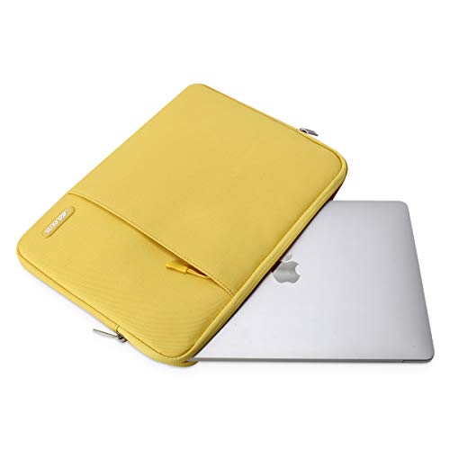 MOSISO Funda Protectora Compatible con 13-13,3 Pulgadas MacBook Air/Mac Pro Retina/2019 Surface Laptop 3/Surface Book 2, Bolsa Blanda de Repelente de Agua de Estilo Vertical, Amarillo