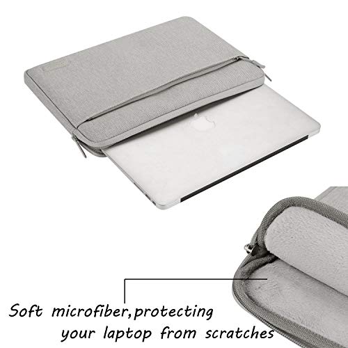MOSISO Funda Protectora Compatible con 13-13,3 Pulgadas MacBook Air/MacBook Pro Retina/2019 2018 Surface Laptop 3/2/Surface Book 2, Bolsa de Poliéster Horizontal Resistente a Derrames, Gris