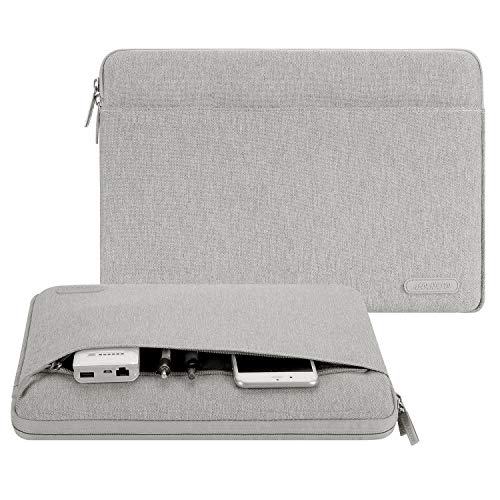 MOSISO Funda Protectora Compatible con 13-13,3 Pulgadas MacBook Air/MacBook Pro Retina/2019 2018 Surface Laptop 3/2/Surface Book 2, Bolsa de Poliéster Horizontal Resistente a Derrames, Gris