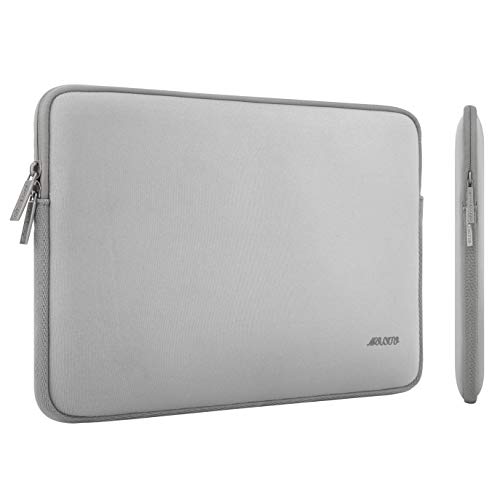 MOSISO Funda Protectora Compatible con 13-13.3 Pulgadas MacBook Air/MacBook Pro/Ordenador Portátil, Bolsa Blanda de Neopreno Agua Repelente con Pequeño Caso, Gris