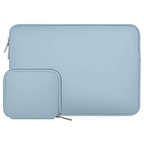 MOSISO Funda Protectora Compatible con 13-13.3 Pulgadas MacBook Air/MacBook Pro/Ordenador Portátil, Bolsa Blanda de Neopreno Agua Repelente con Pequeño Caso, Aireado Azul