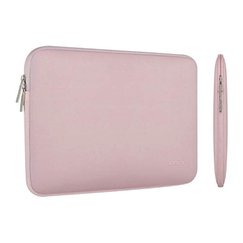MOSISO Funda Protectora Compatible con 15 Pulgadas MacBook Pro A1990 A1707/14 DELL HP Acer/2019 Surface Laptop 3 15,Bolsa Blanda de Neopreno Agua Repelente con Pequeño Caso,Bebé Rosa