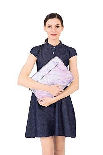 MOSISO Funda Protectora Compatible con 2019 MacBook Pro 16 A2141/15-15.6 MacBook Pro Retina/Surface DELL Lenovo HP Acer ASUS de Portátil, Bolsa Blanda de Estilo Mármol Caja Cubierta, Rosa