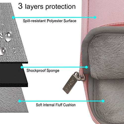 MOSISO Funda Protectora Compatible con 2019 MacBook Pro 16 A2141/15-15.6 MacBook Pro/Surface HP Acer ASUS de Portátil, Bolsa de Hombro Blanda Maletín Bandolera con Asa Lateral, Rosa