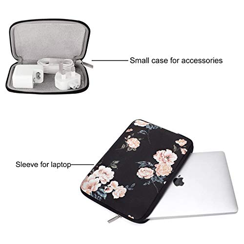 MOSISO Funda Protectora Compatible con 2019 MacBook Pro 16 Touch Bar A2141/15-15.6 Pulgadas 2012-2015 MacBook Pro Retina/Ordenador,Bolsa Blanda de Neopreno Agua Repelente Camelia con Pequeño Caso
