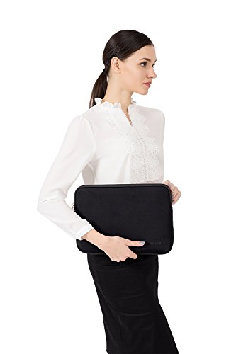 MOSISO Funda Protectora Compatible con 2020-2018 MacBook Air 13 A2179 A1932 / MacBook Pro 13 A2251 A2289 A2159 A1989 A1706 A1708, Bolsa Blanda de Neopreno Agua Repelente con Pequeño Caso, Negro