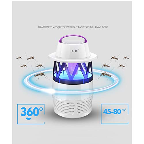 Mosquito Insect Killer Pests Lámpara de trampa, Fotocatalizador de luz UV eléctrico no tóxico Fly Bug Zapper con ventilador de succión, Protección súper silenciosa Adecuada para mujeres embaraza