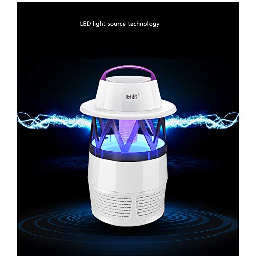 Mosquito Insect Killer Pests Lámpara de trampa, Fotocatalizador de luz UV eléctrico no tóxico Fly Bug Zapper con ventilador de succión, Protección súper silenciosa Adecuada para mujeres embaraza