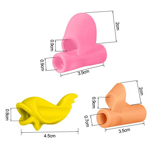 MOSUO Soporte de Lápiz, 9PCS Adaptador Lapiz para Niños con Sacapunta, Agarre Lapiz Corrector Postura de Escritura Agarrador de Bolígrafos Para Niños Adultos, Diestros/Zurdos