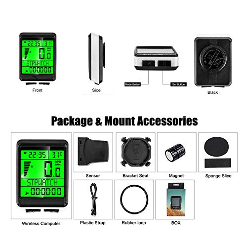 Moto Inalámbrica del Ordenador Bicicleta Impermeable del Velocímetro del Odómetro Automática del Idioma 5 Muestra El Ciclo De Accesorios Herramienta De Ejercicio Al Aire Libre