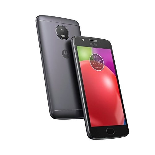 Motorola Moto E4 - Smartphone Libre de 5" HD, 2.800 mAh de batería, cámara de 8 MP, 2 GB de RAM + 16 GB de Almacenamiento, procesador Quad-Core de 1.3 GHz, Color Gris