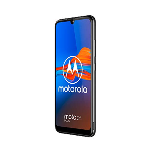 Motorola Moto E6 Plus (pantalla 6,1" max vision, doble cámara de 13 MP, 32GB/2 GB, Android 9.0, Dual SIM) Gris Gunmetal + Funda