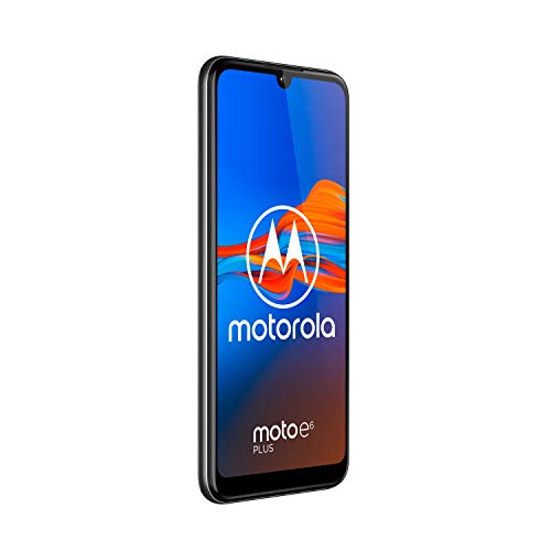 Motorola Moto E6 Plus (pantalla 6,1" max vision, doble cámara de 13 MP, 32GB/2 GB, Android 9.0, Dual SIM) Gris Gunmetal + Funda