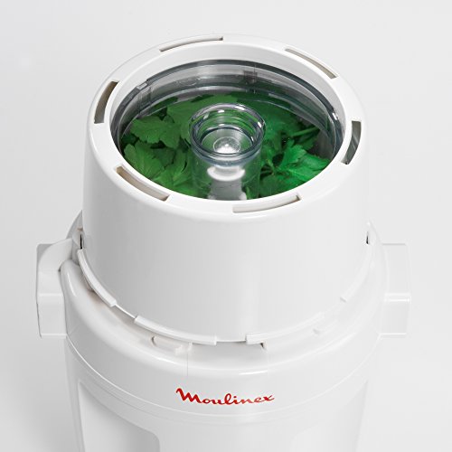 Moulinex A327R1 - Picadora 700 W de fácil sistema con tapa de presión, capacidad 0,6 l, para picar todo tipo de ingredientes con cuchilla y tapa removibles y bol de capacidad de 200 gr + batidora