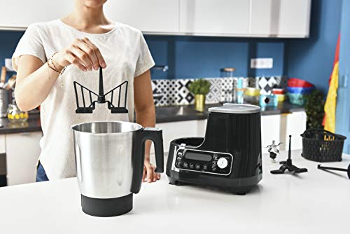 Moulinex ClickChef HF456810 - Robot de cocina multifunción con 5 programas automáticos, robot de cocina compacto 25 funciones, báscula de cocina integrada, cocción al vapor, mezclador 3.6 l, 1400 W