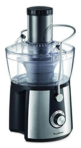 Moulinex Juice Express JU550D10 Licuadora, 800 W, 1.4 litros, 2 Velocidades, Negro/Plateado