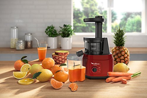 Moulinex Juice ZU150510 - Licuadora para Frutas y Verduras, Control Pulpa Ajustable, Prensado Frío y Fácil Limpieza, Panel Manual, 2 Filtros y Boquilla Antigoteo