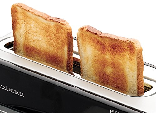 Moulinex Toast & Grill TL6008 - Tostador y horno, 2 en 1, potencia 1300 W, 1 ranura larga, temporizador 10 min, termostato regulable hasta 220 C, Incluye libro de recetas, bandeja recogemigas