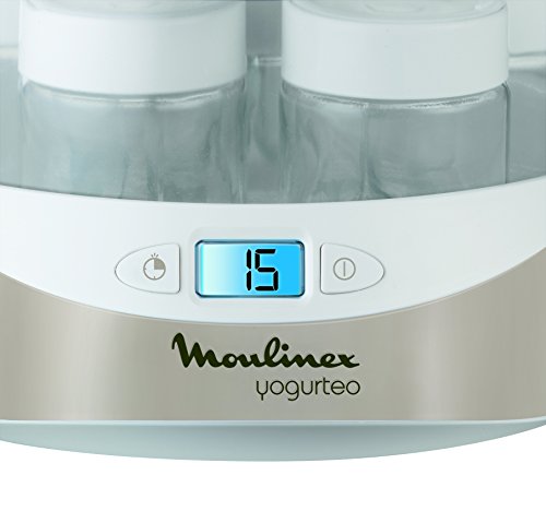 Moulinex Yogurteo Yogurtera, 13 W, 1.12 litros, 0 Decibelios, Plástico, Plateado