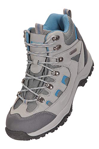 Mountain Warehouse Botas Adventurer Impermeables para Mujer - Duraderas, Transpirables, Empeine sintético y Plantilla Acolchada - Ideales para excursiones y Senderismo Gris Claro 37