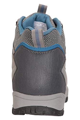 Mountain Warehouse Botas Adventurer Impermeables para Mujer - Duraderas, Transpirables, Empeine sintético y Plantilla Acolchada - Ideales para excursiones y Senderismo Gris Claro 37