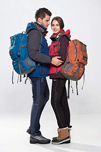 Mountaintop Mochilas Senderismo 40 Litros a Montañismo Alta Capacidad Impermeable Hombre Mujer Escalada Deporte Morral con Cubierta de Lluvia Para Viajes Acampadas Macuto 51X35X16Cm