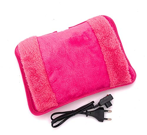 MovilCom® Bolsa de Agua Caliente Eléctrica | Recargable en sólo 15 minutos | Dolor muscular, espalda menstrual (Rosa) 600Watt