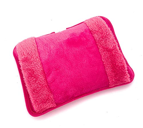 MovilCom® Bolsa de Agua Caliente Eléctrica | Recargable en sólo 15 minutos | Dolor muscular, espalda menstrual (Rosa) 600Watt