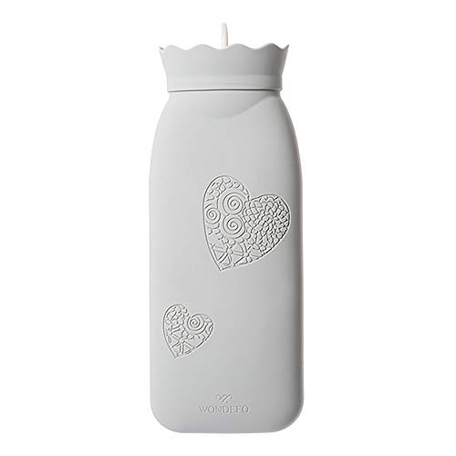 MovilCom® - Bolsa de agua caliente térmica con funda | Botella mediana 525 ml | Termoterapia dolor muscular, espalda, menstrual | Hot Water Bottle | (Mod.62102)