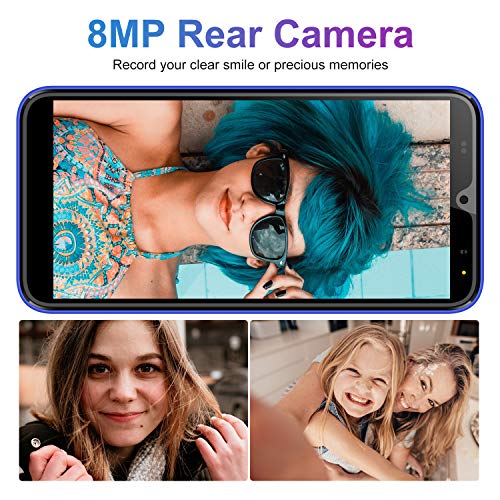 Moviles Libres 4G, Android 9.0 3GB RAM 32GB ROM Telefono Moviles 6.0" FHD, Smartphone Libre Dual SIM 4600mAh Cámara 8MP 5MP Face ID Móviles y Smartphone Libres (Azul)