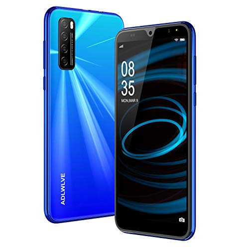 Moviles Libres 4G, Android 9.0 3GB RAM 32GB ROM Telefono Moviles 6.0" FHD, Smartphone Libre Dual SIM 4600mAh Cámara 8MP 5MP Face ID Móviles y Smartphone Libres (Azul)
