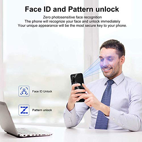 Moviles Libres 4G,6.0Pulgadas 3GB RAM 32GB ROM / 64GB Smartphone Libre Android 9.0 Face ID teléfonos móviles gratuitos, 8MP 4600mAh,Dual SIM Quad Core Moviles Buenos (Negro)