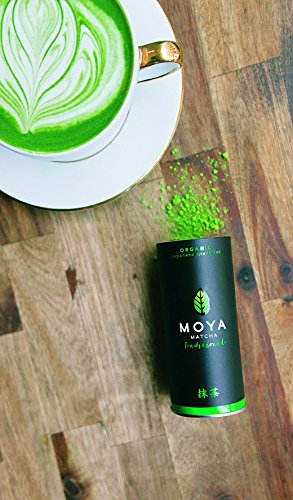 Moya Matcha Té Verde Orgánico Japonés En Polvo Set | 30g Tradicional (II) Paquete de Grado + Bol + Batidor | Tradicional Preparación de té de Grado Starter Kit Básico
