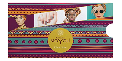 MoYou's XL Ethnic -Láminas de la Colección 2, relleno de bonitos diseños bohemios completos, accesorio imprescindible e ideal para la manicura durante el período veraniego